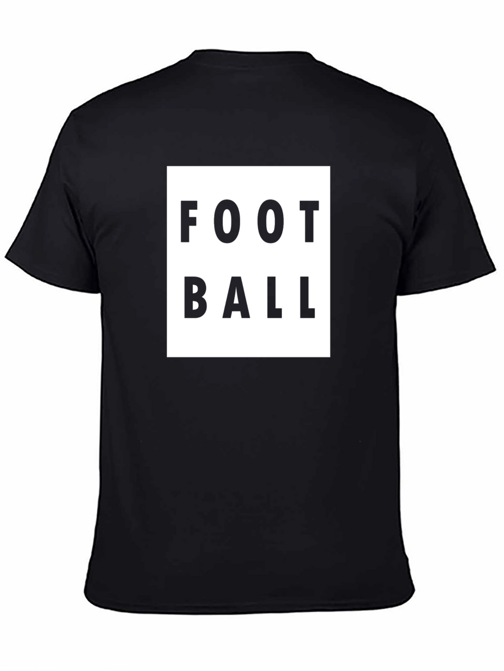 Football Graphic Tee - Black Cotton Shirt