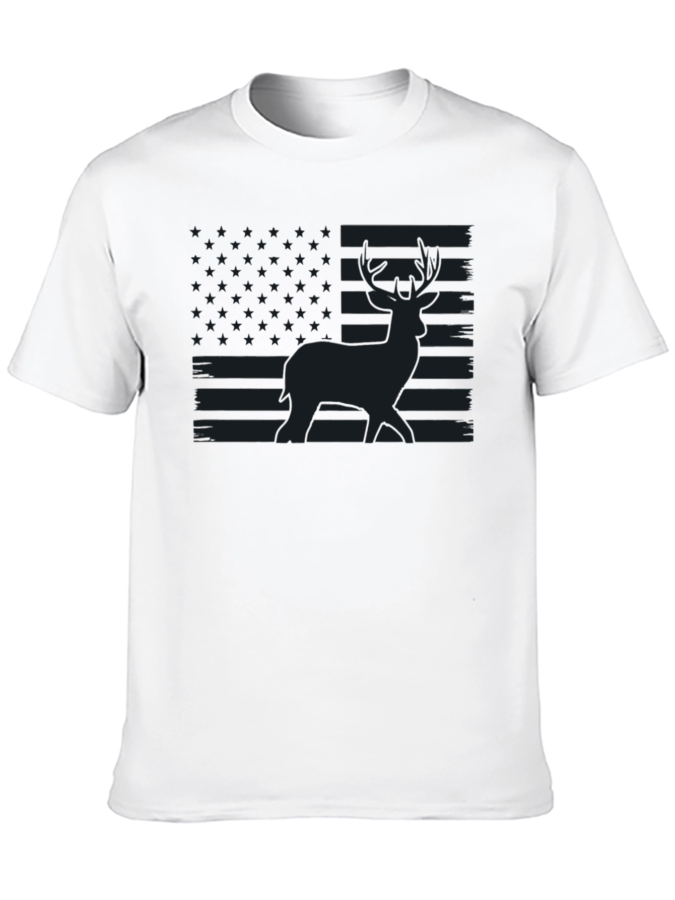 Deer American Flag Graphic T-Shirt