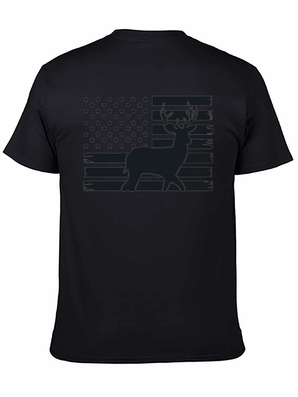 Deer American Flag Graphic T-Shirt