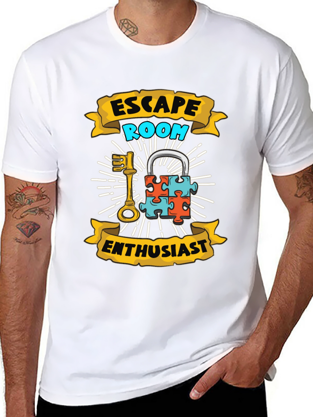 Escape Room Enthusiast Black T-Shirt