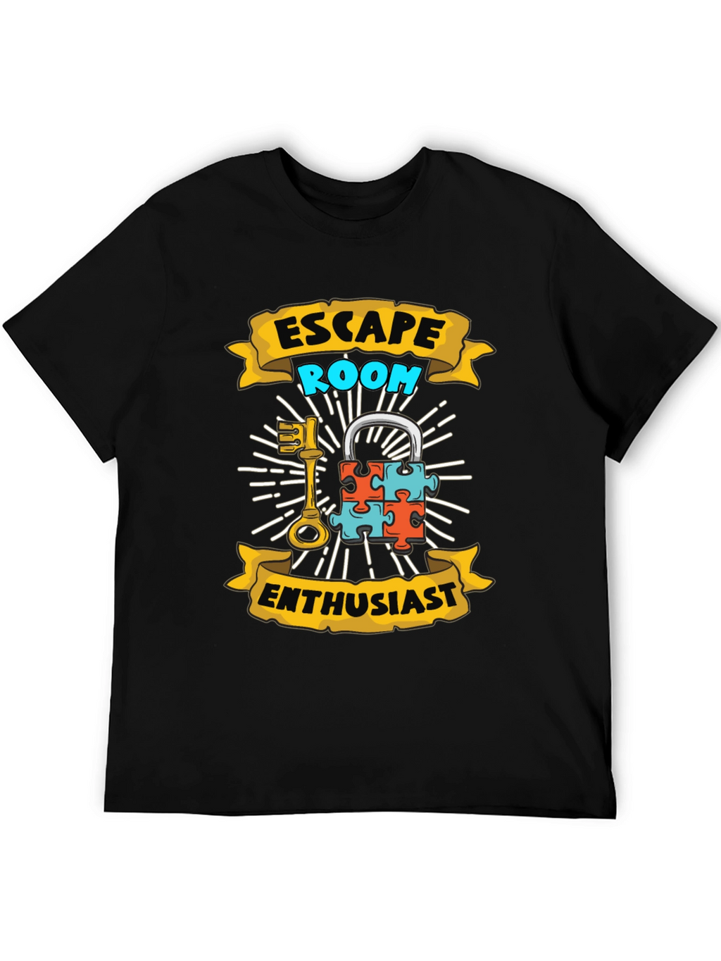 Escape Room Enthusiast Black T-Shirt