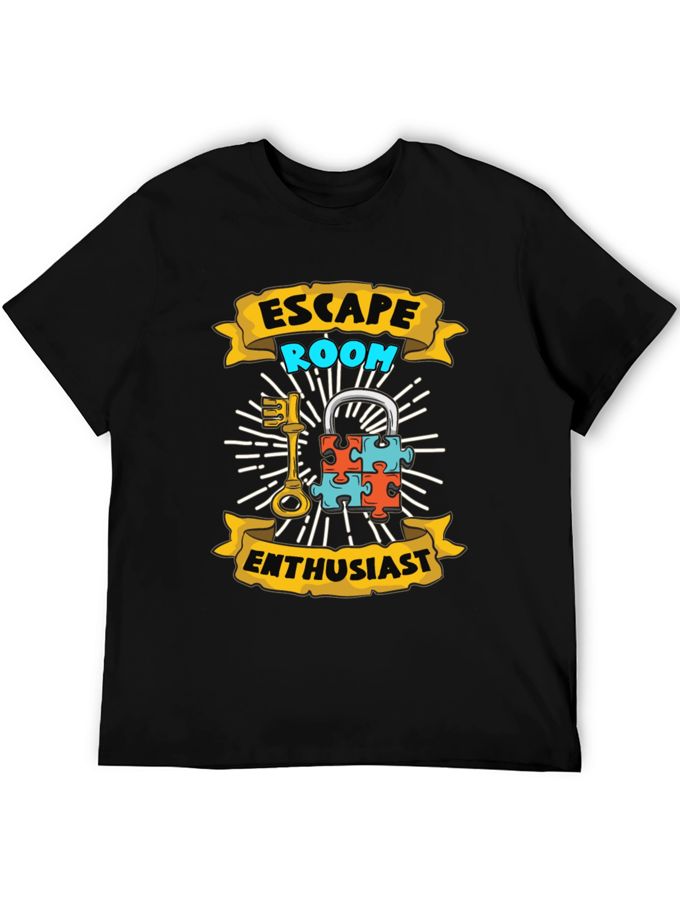 Escape Room Enthusiast Black T-Shirt