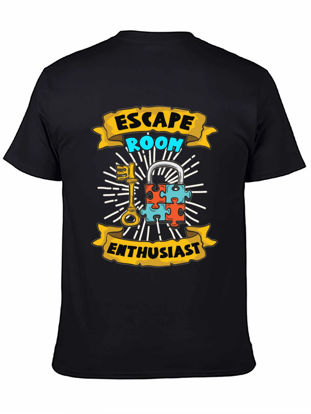 Escape Room Enthusiast Black T-Shirt
