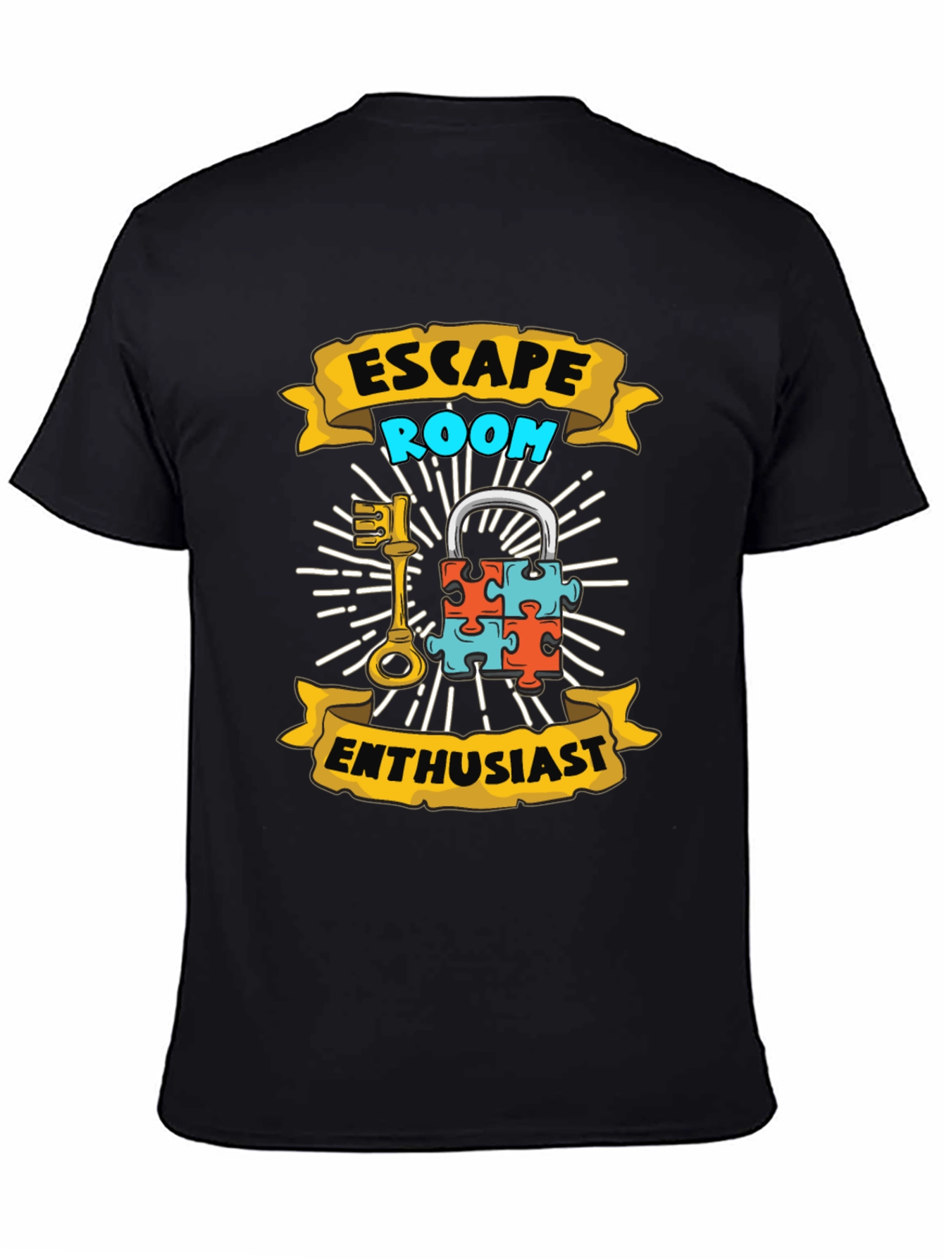 Escape Room Enthusiast Black T-Shirt