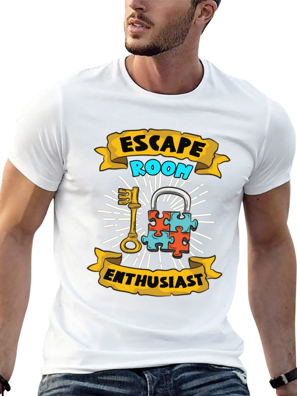 Escape Room Enthusiast Black T-Shirt