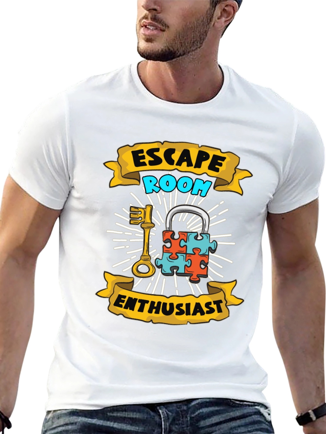 Escape Room Enthusiast Black T-Shirt