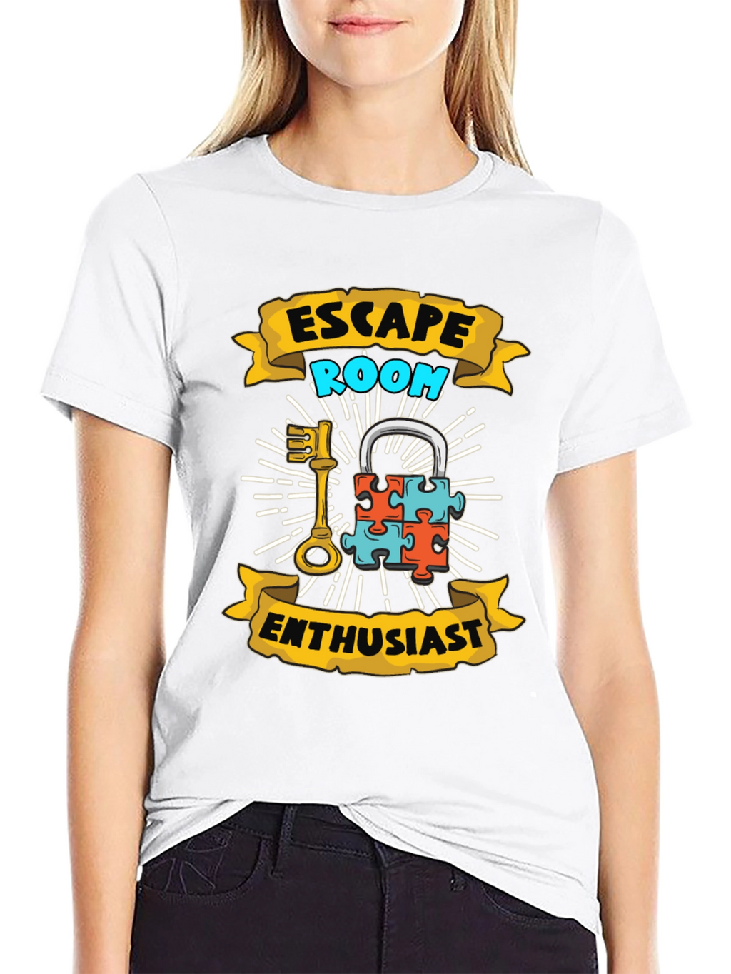 Escape Room Enthusiast Black T-Shirt