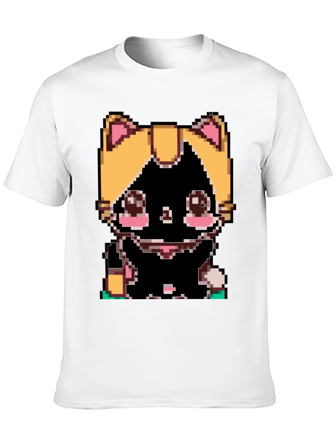 Pixel Cat T-Shirt - Retro Gaming Style