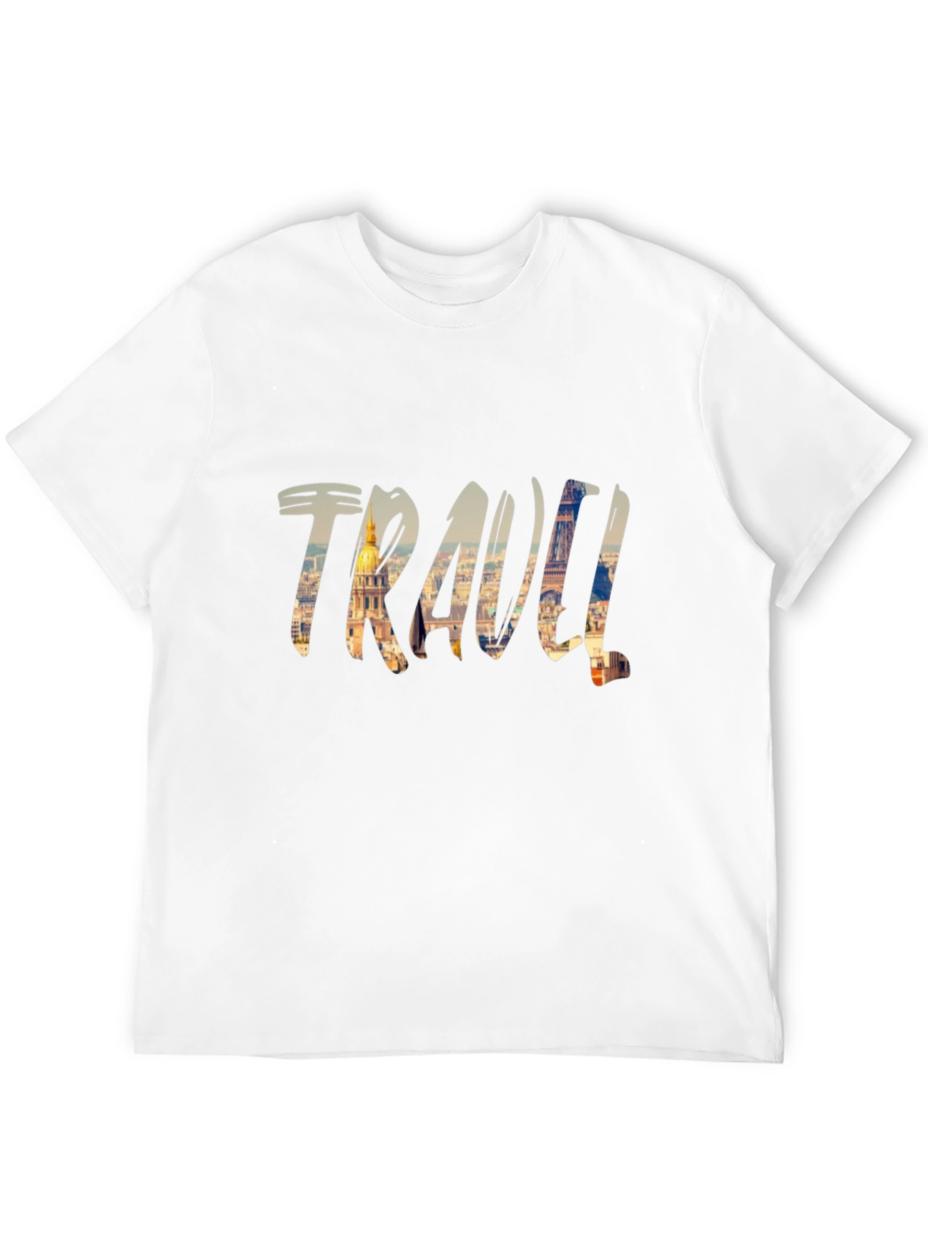 Travel Inspired Graphic Tee - Black Cotton
