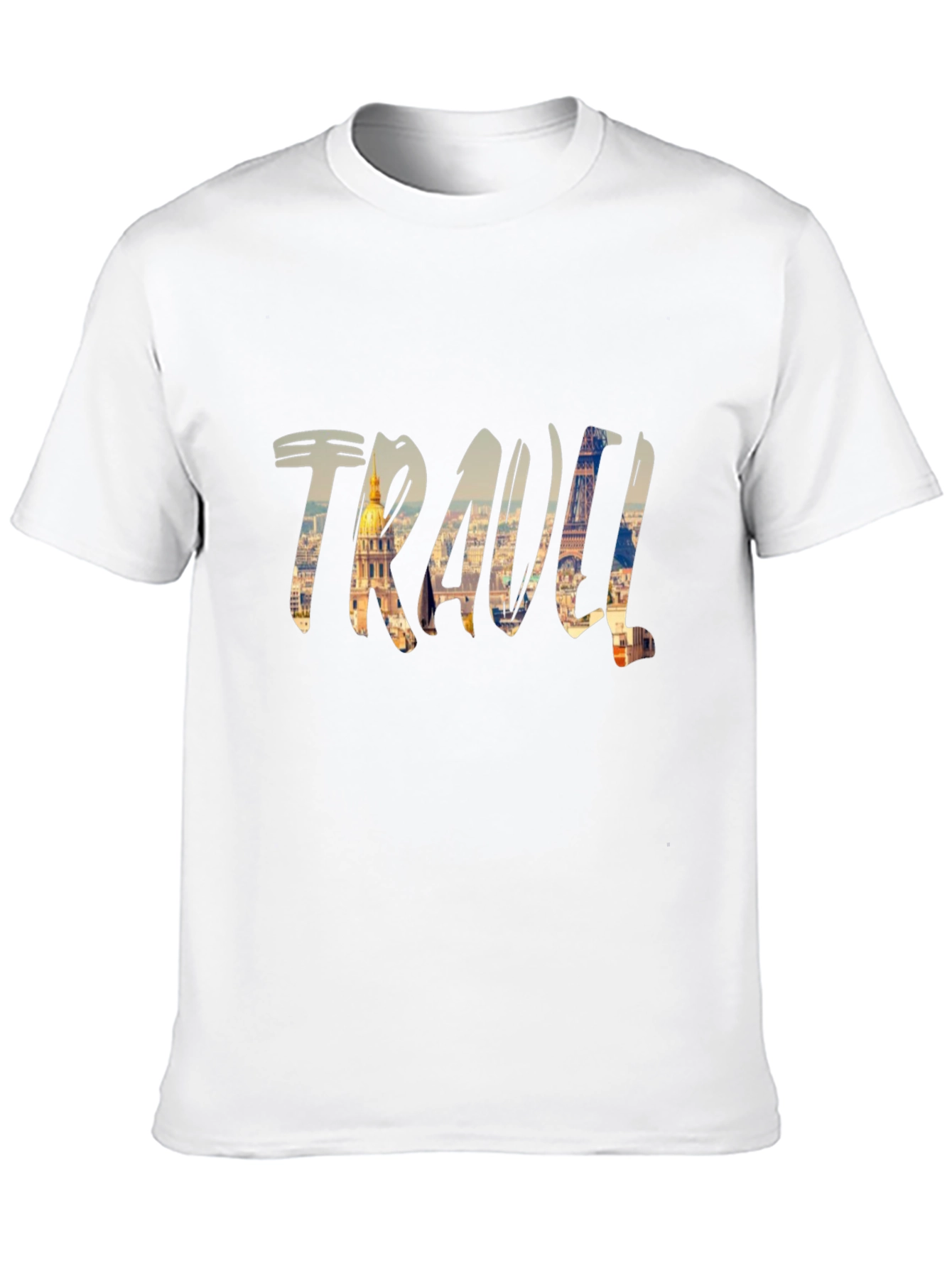 Travel Inspired Graphic Tee - Black Cotton
