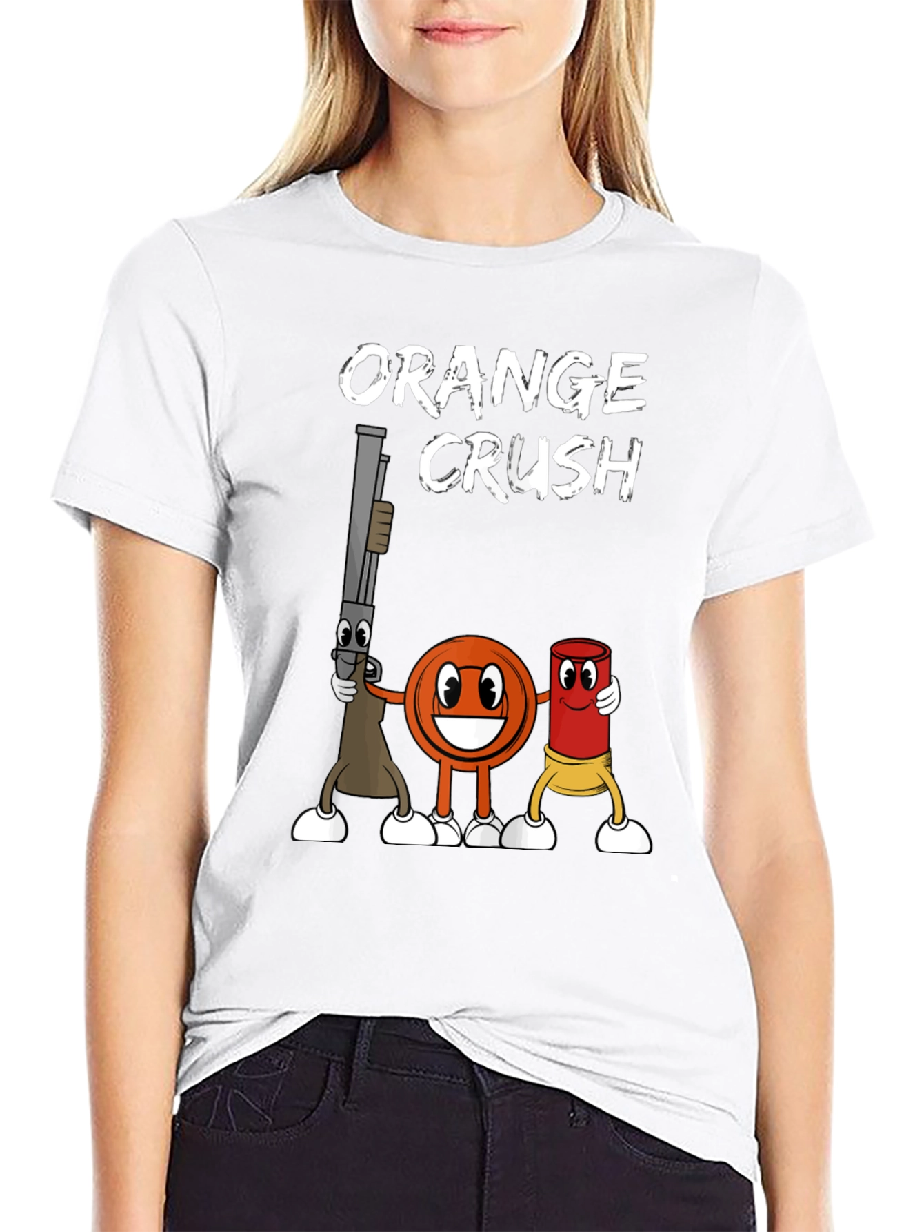 Orange Crush Clay Target Shooting T-Shirt