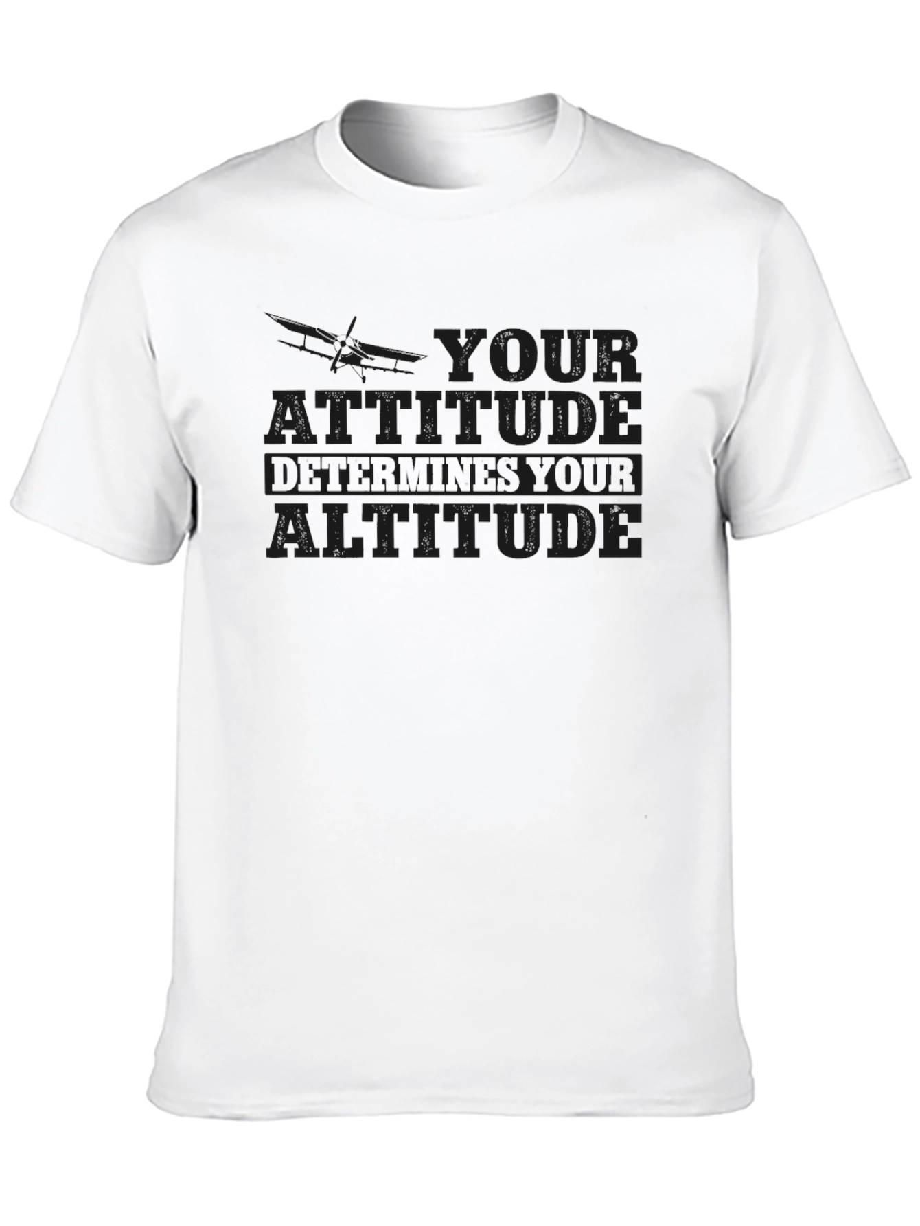Attitude Altitude Black Graphic Tee Shirt