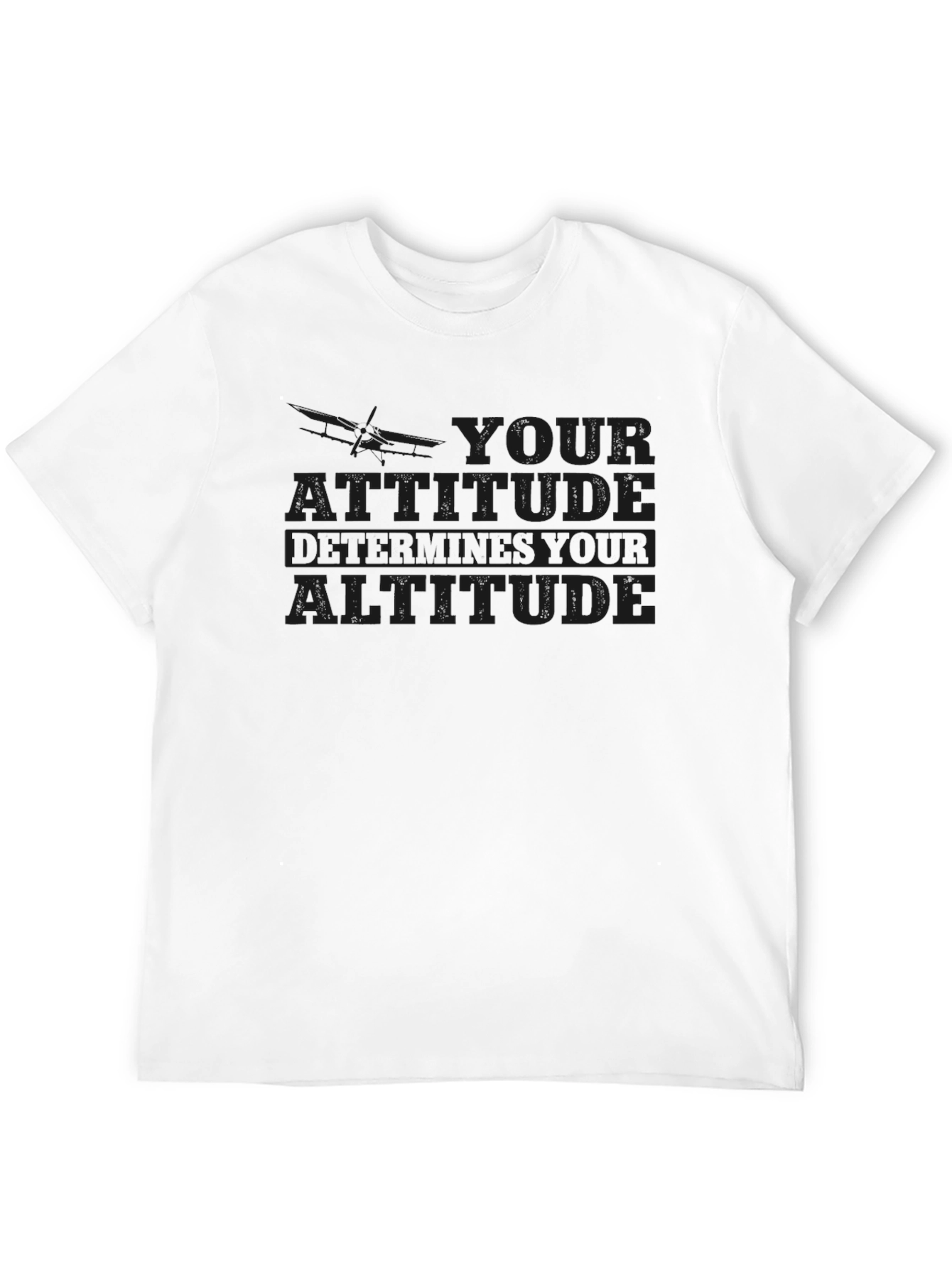 Attitude Altitude Black Graphic Tee Shirt