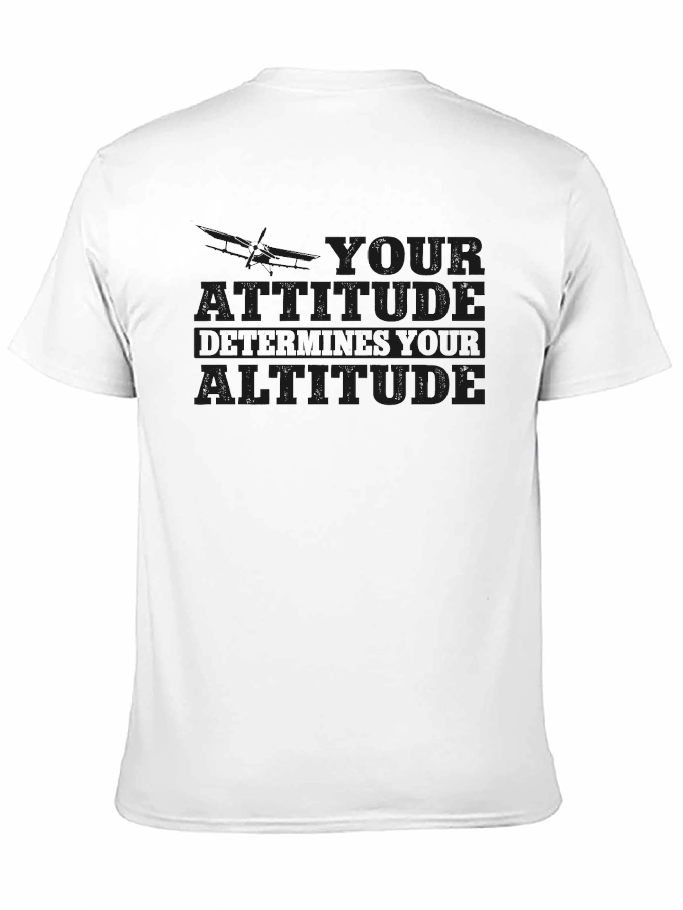 Attitude Altitude Black Graphic Tee Shirt