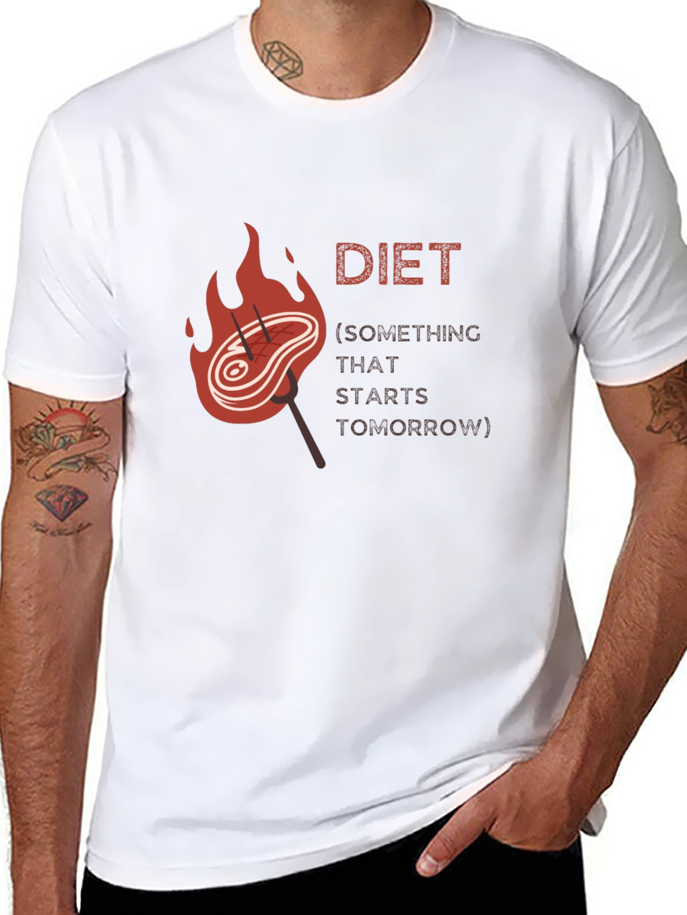 Diet Starts Tomorrow Graphic T-Shirt
