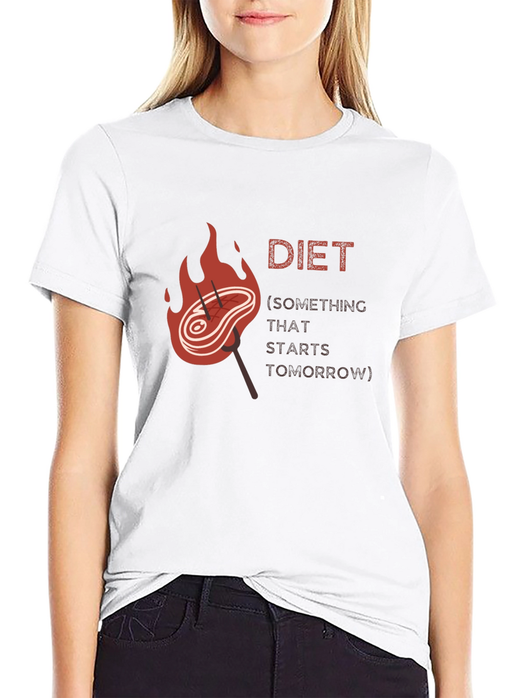 Diet Starts Tomorrow Graphic T-Shirt