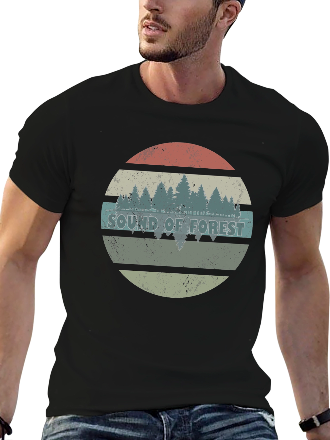 Sound of Forest Graphic Tee - Black
