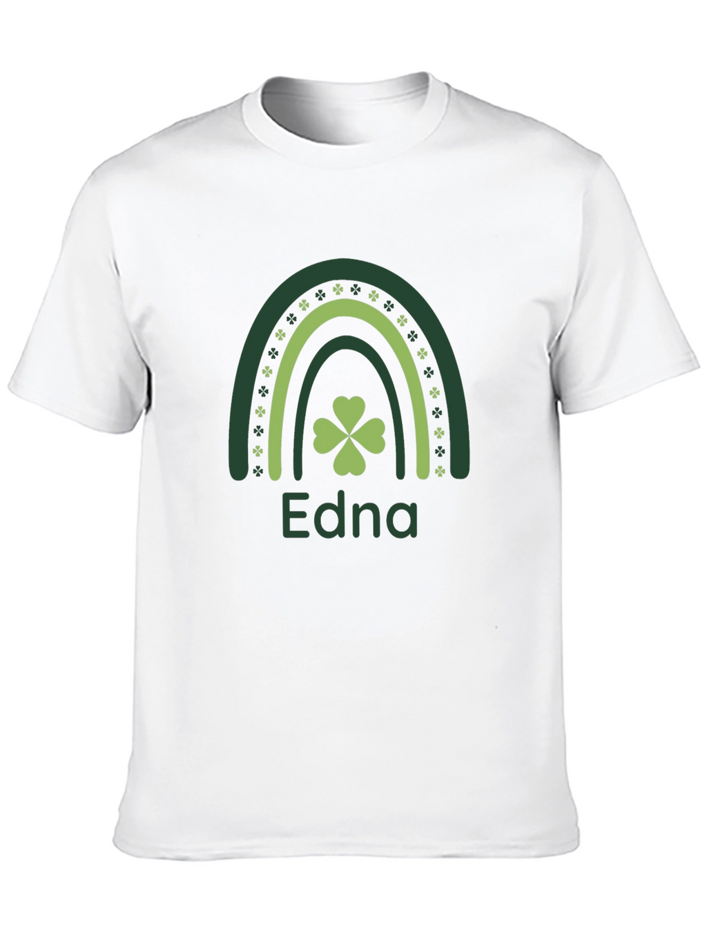 St. Patricks Day Edna Rainbow Clover T-Shirt