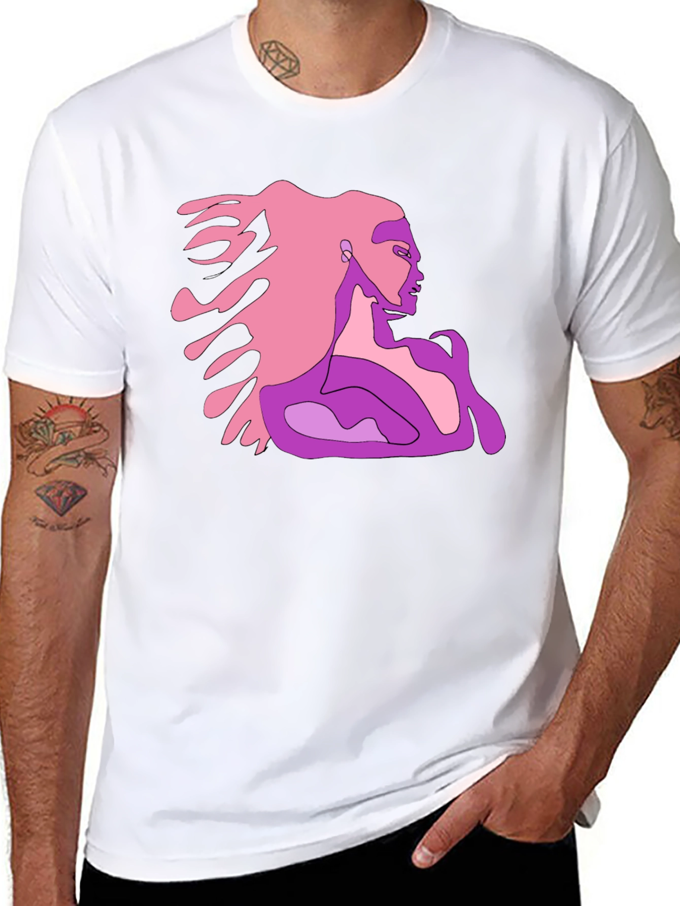 Abstract Woman Graphic Tee - Stylish and Unique