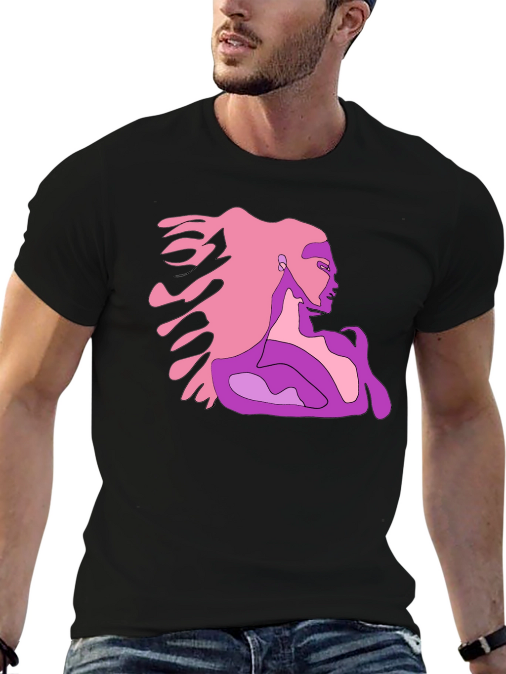 Abstract Woman Graphic Tee - Stylish and Unique