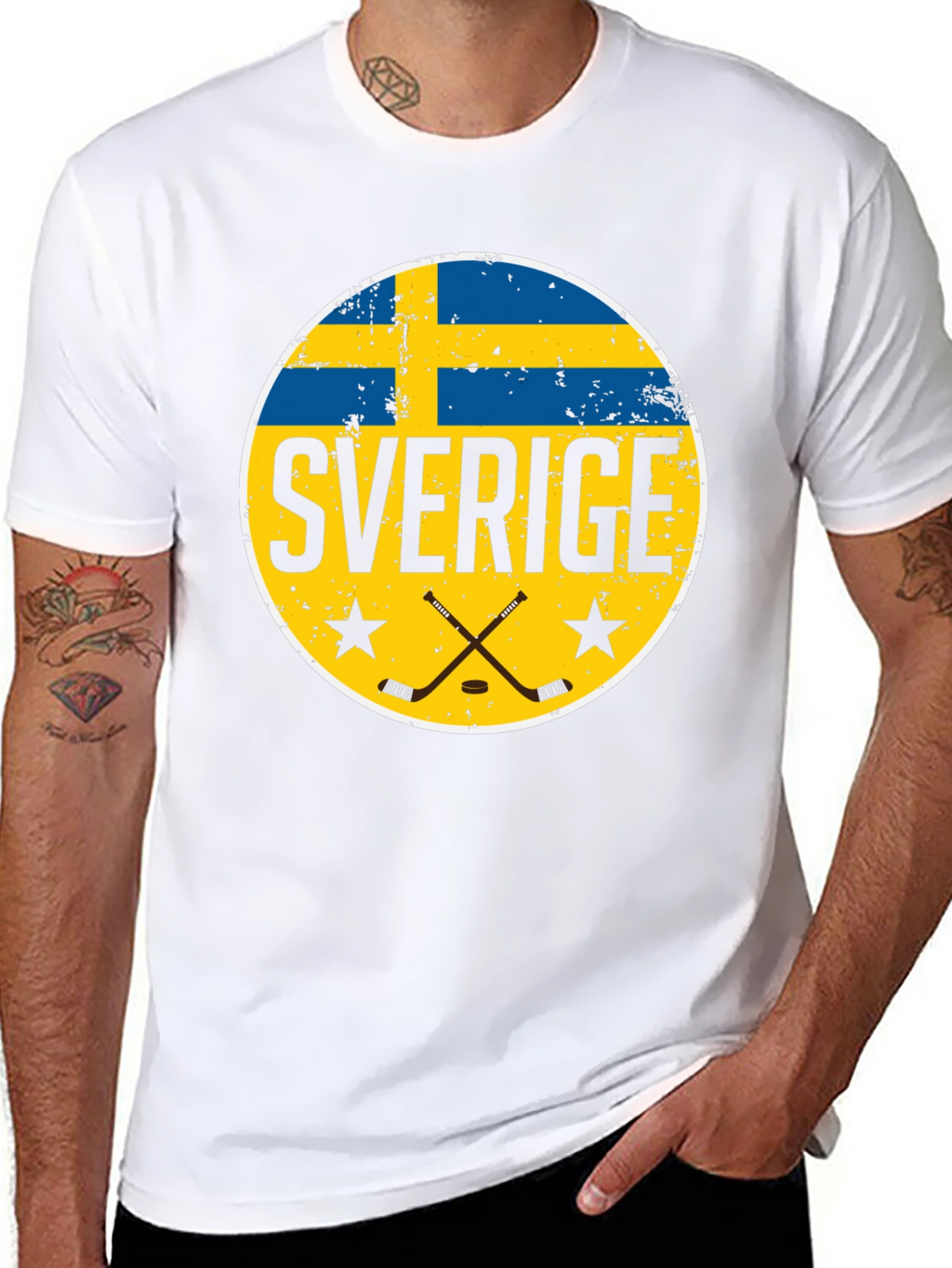 Sweden Hockey T-Shirt - Sverige Flag
