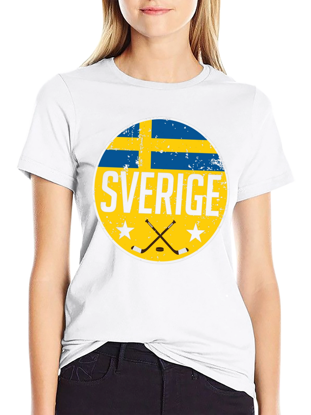 Sweden Hockey T-Shirt - Sverige Flag
