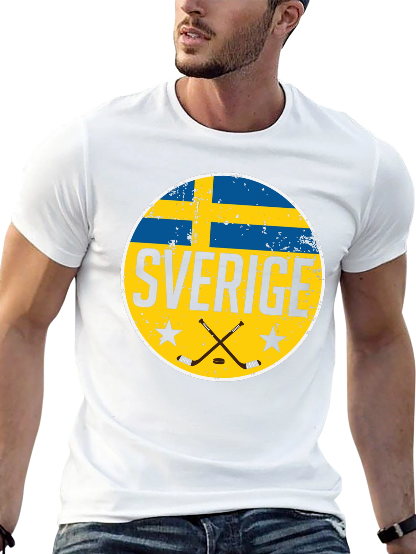 Sweden Hockey T-Shirt - Sverige Flag