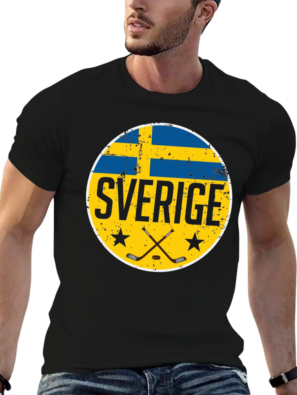 Sweden Hockey T-Shirt - Sverige Flag