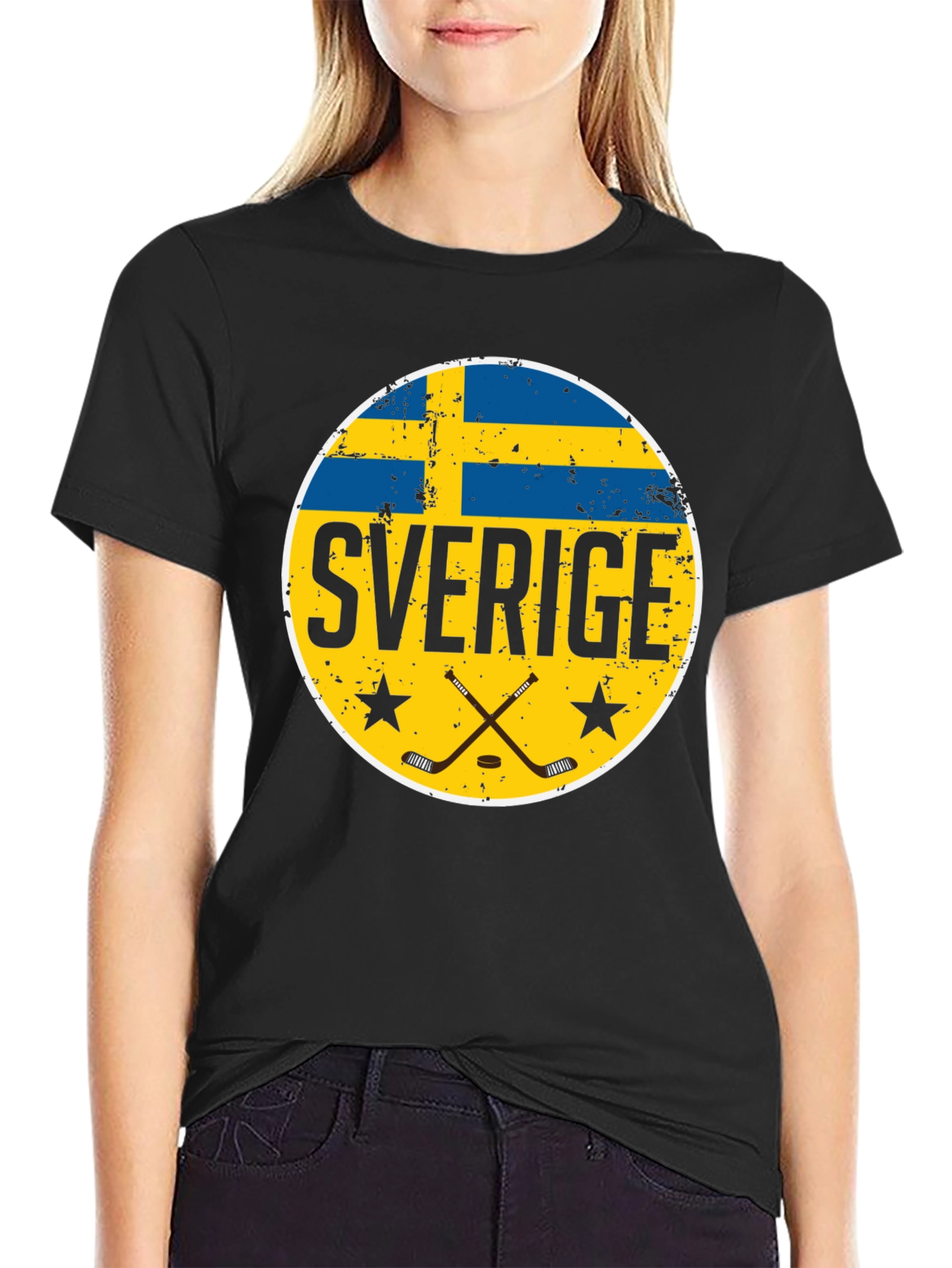Sweden Hockey T-Shirt - Sverige Flag