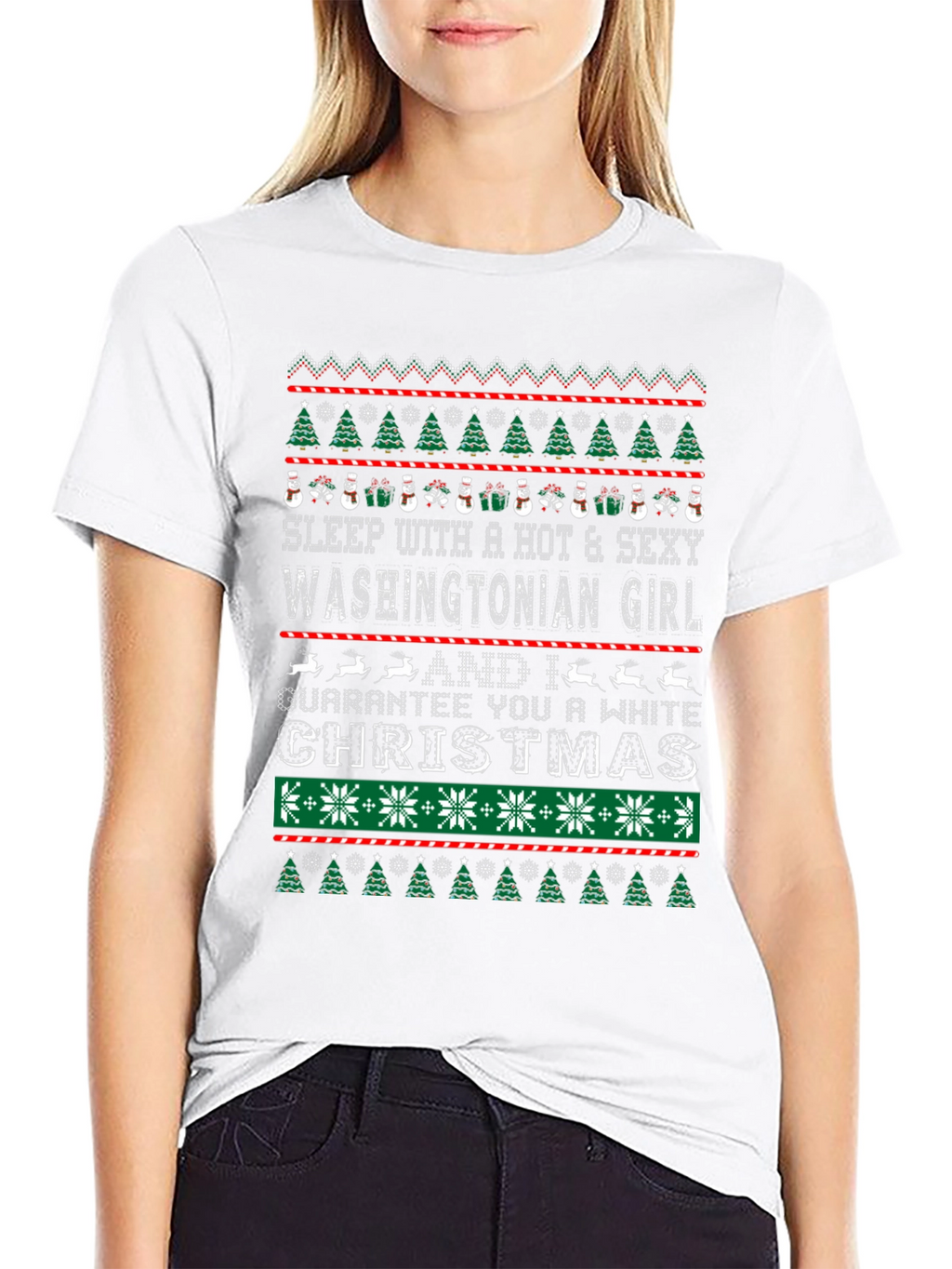 Washingtonian Girl Ugly Christmas T-Shirt