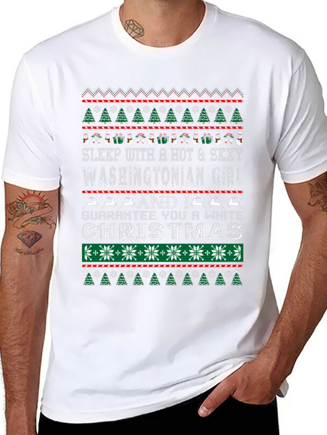 Washingtonian Girl Ugly Christmas T-Shirt