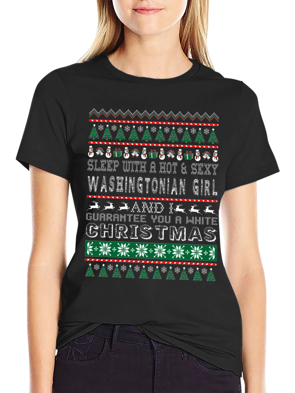 Washingtonian Girl Ugly Christmas T-Shirt