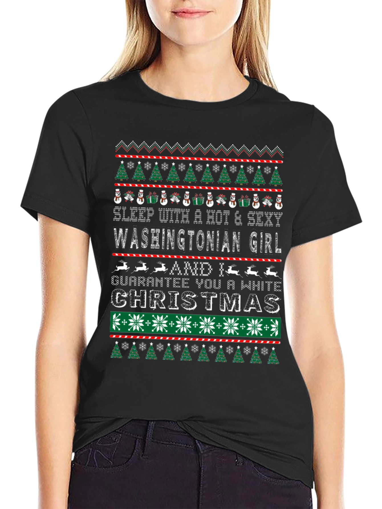 Washingtonian Girl Ugly Christmas T-Shirt