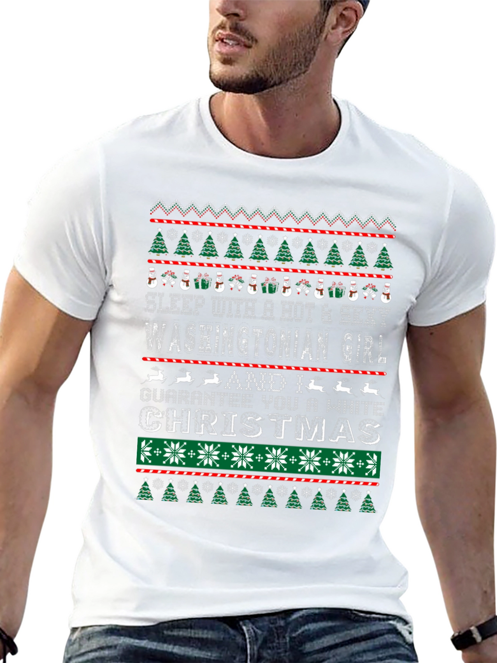 Washingtonian Girl Ugly Christmas T-Shirt