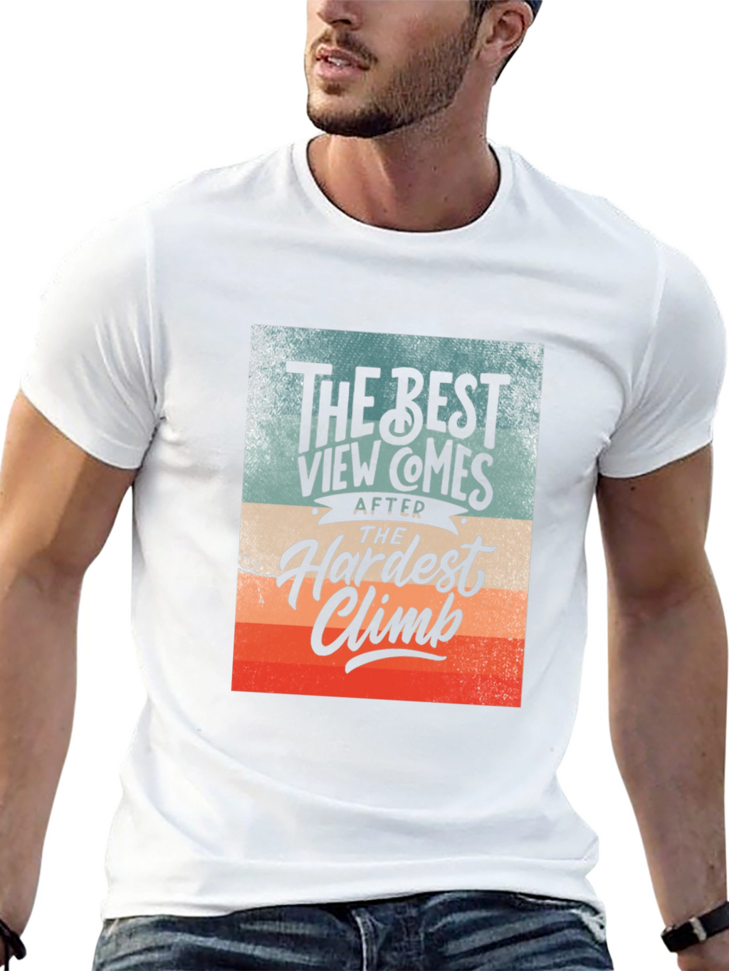 Inspirational Climbing T-Shirt - The Best View