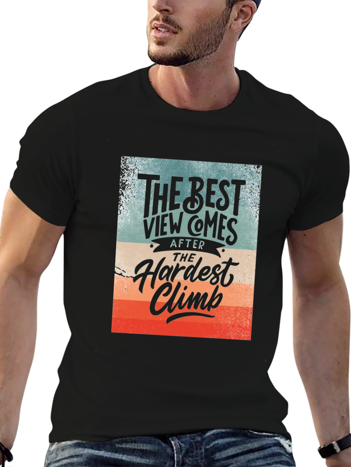 Inspirational Climbing T-Shirt - The Best View
