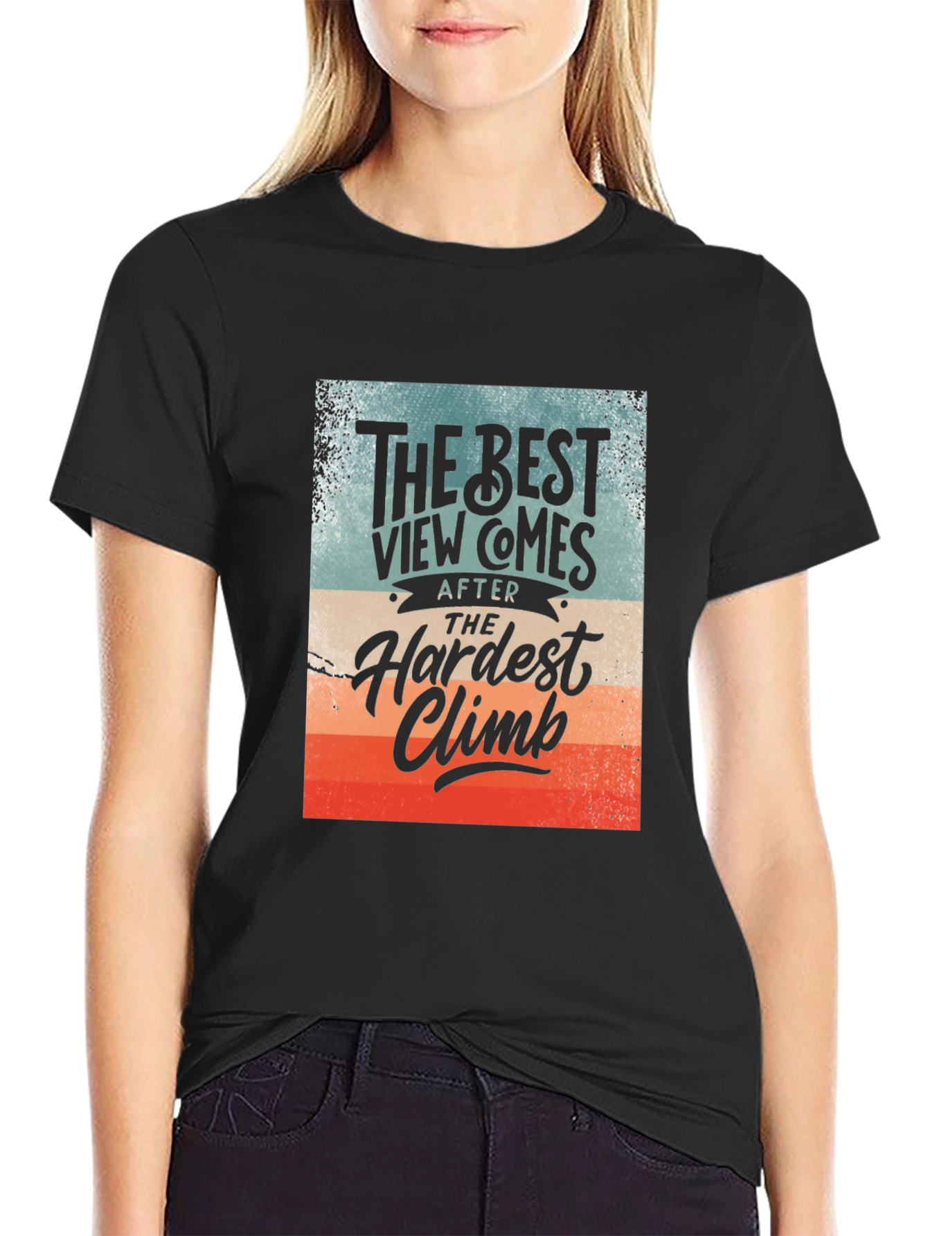 Inspirational Climbing T-Shirt - The Best View