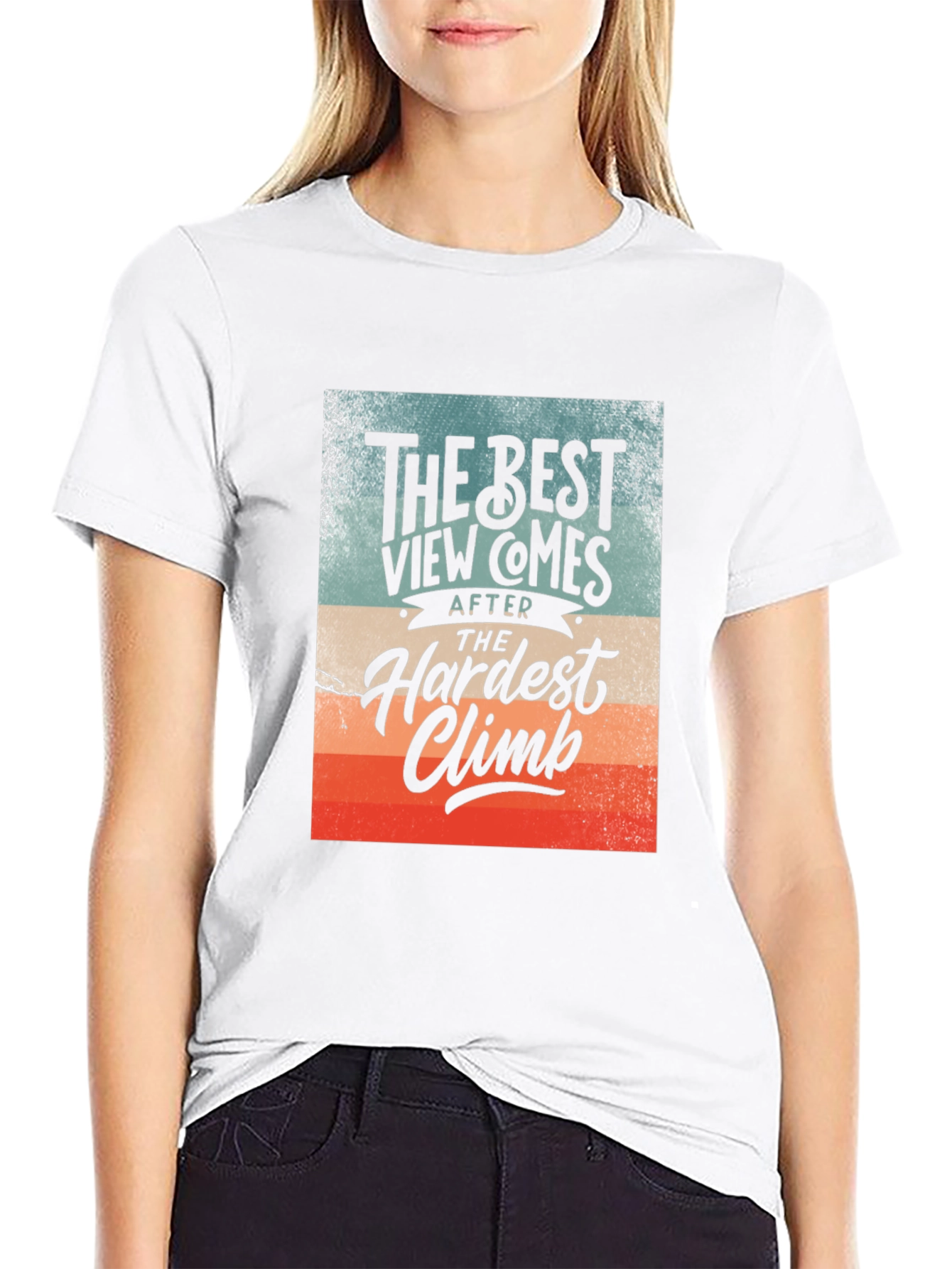 Inspirational Climbing T-Shirt - The Best View