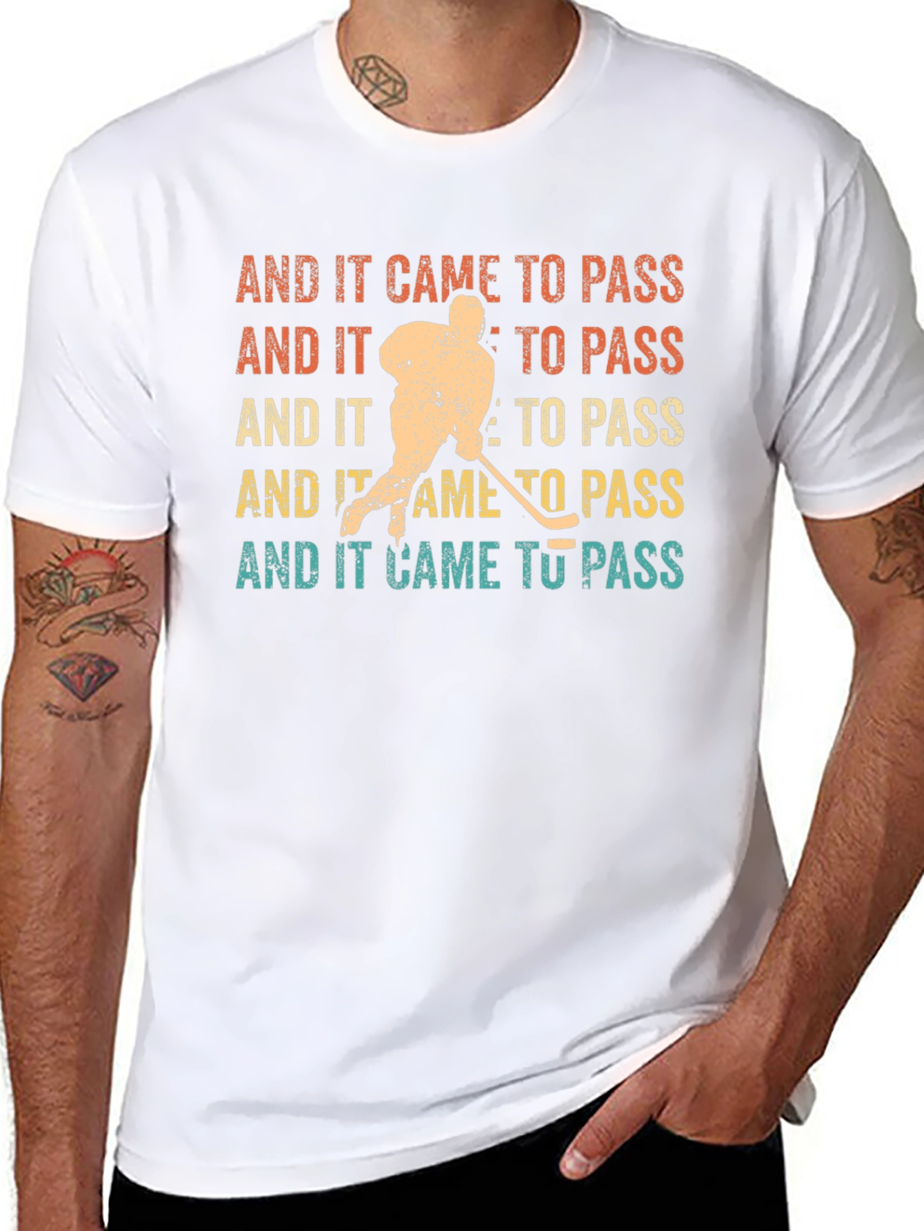 And It Came to Pass Hockey Graphic Tee