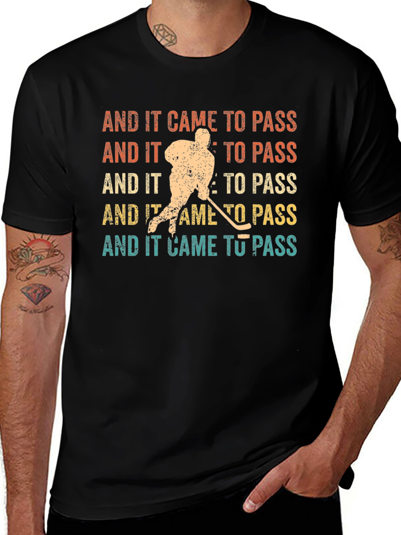 And It Came to Pass Hockey Graphic Tee
