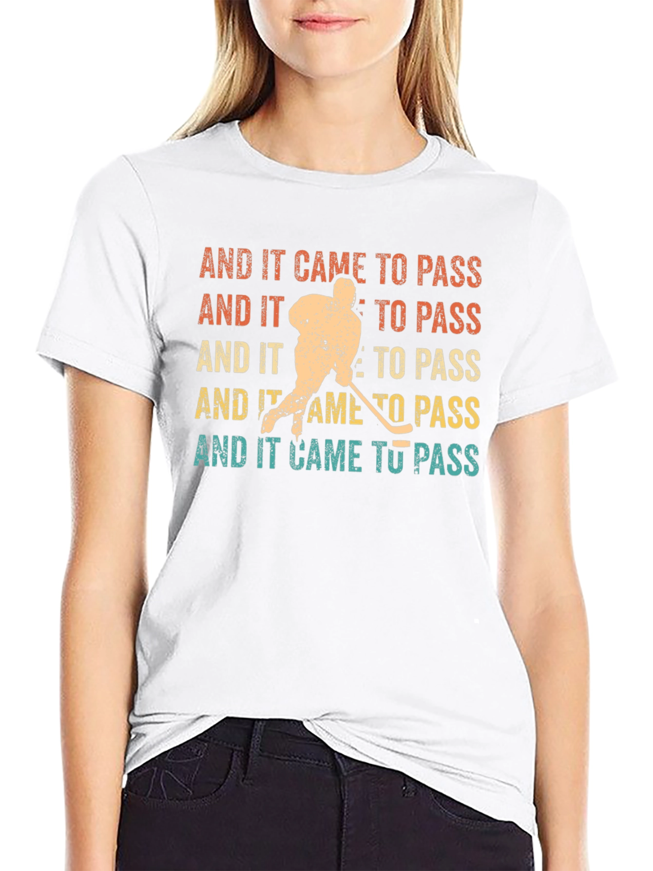 And It Came to Pass Hockey Graphic Tee