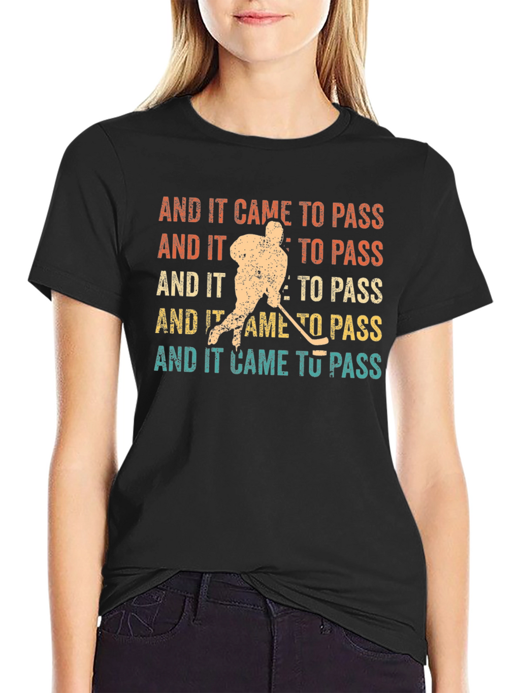 And It Came to Pass Hockey Graphic Tee