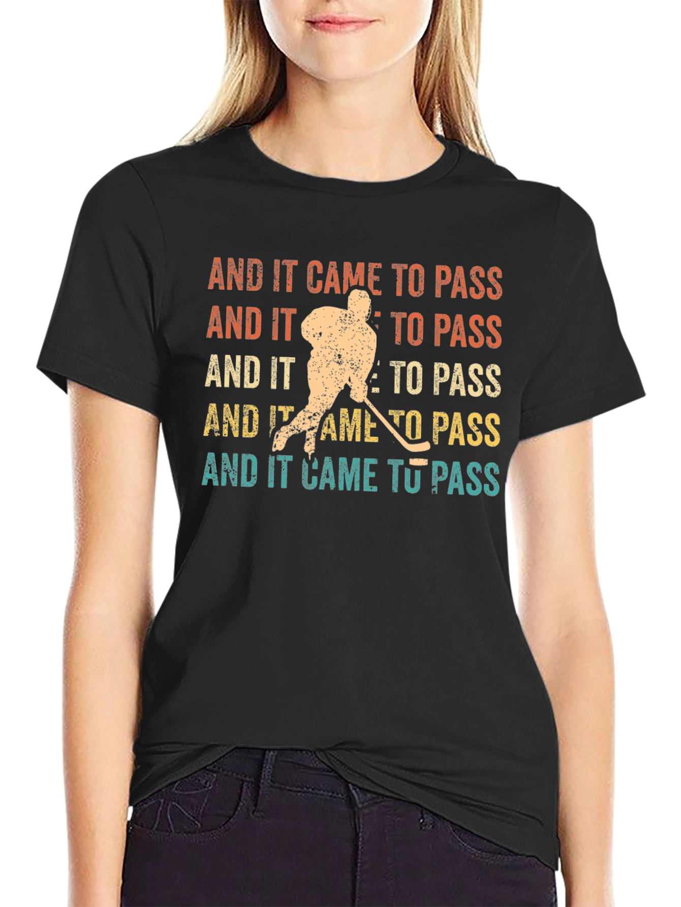 And It Came to Pass Hockey Graphic Tee