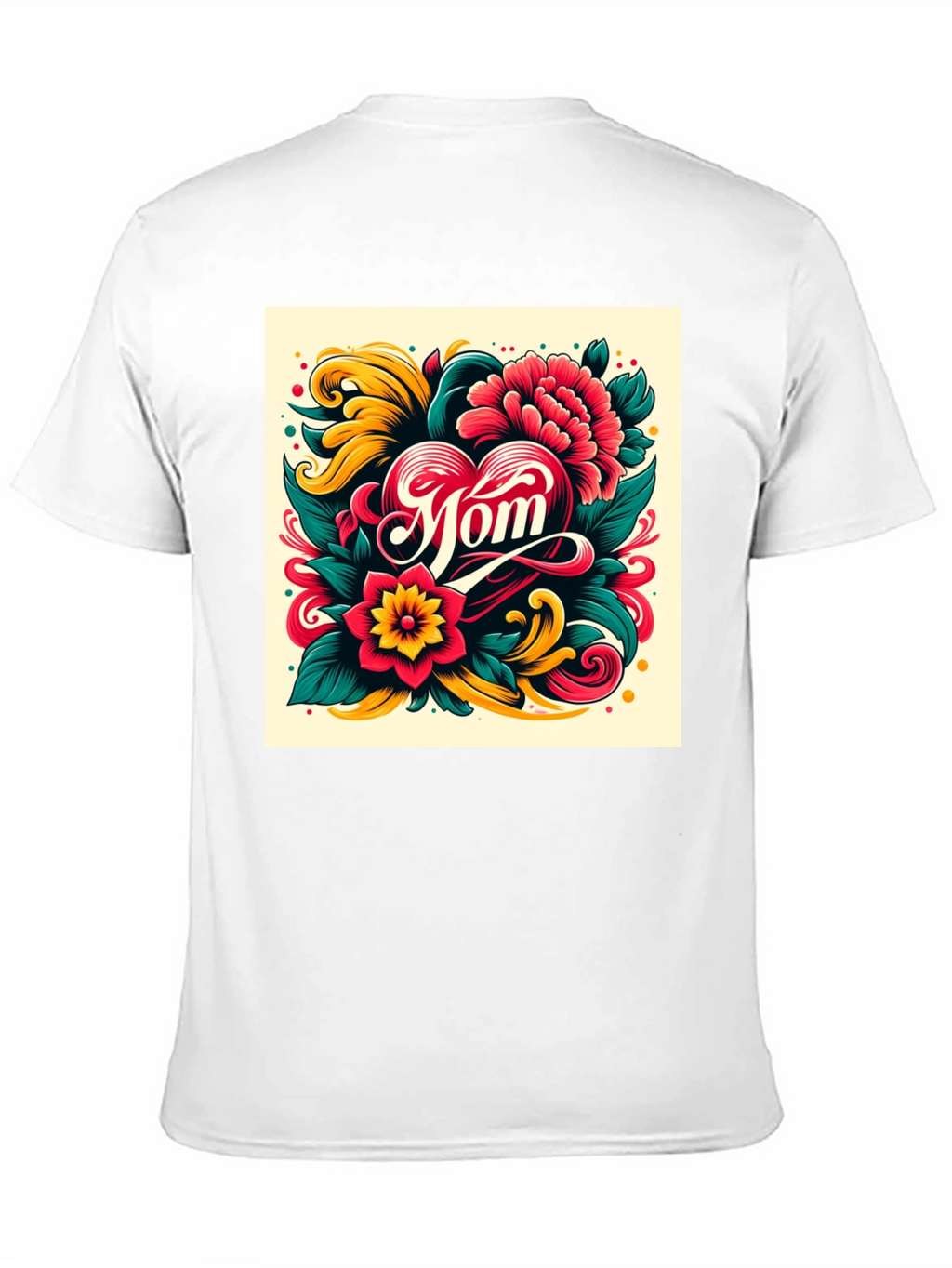 Mom Floral Heart Graphic T-Shirt