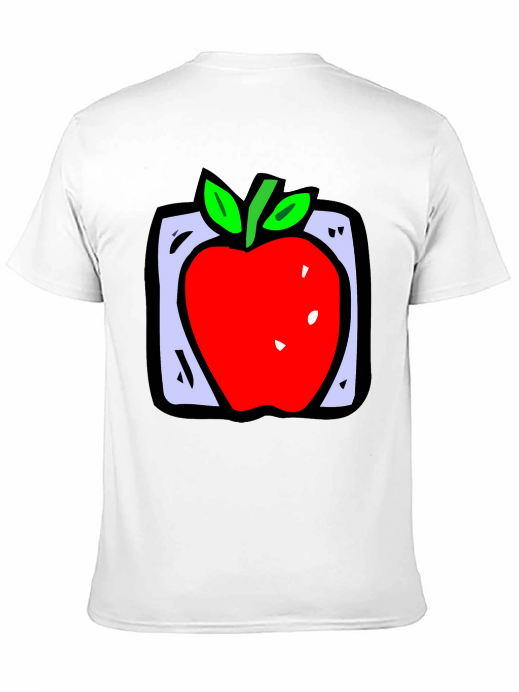 Apple Graphic Black T-Shirt - Fun Fruit Design