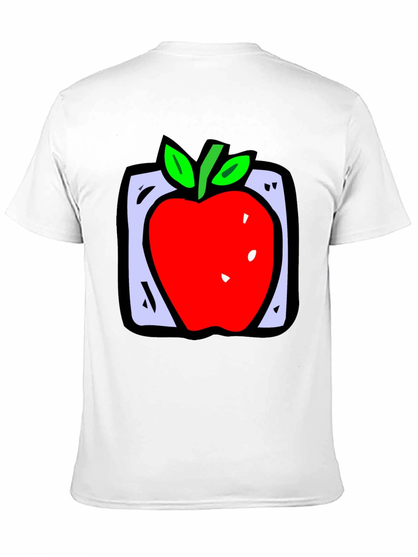 Apple Graphic Black T-Shirt - Fun Fruit Design