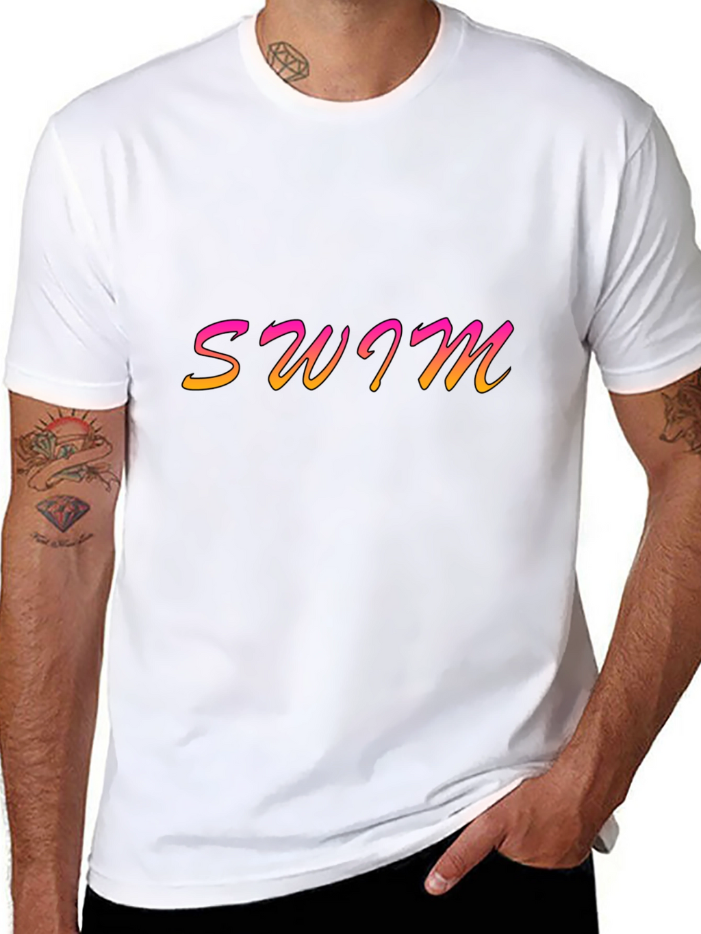 SWIM Graphic Tee - Black Casual T-Shirt