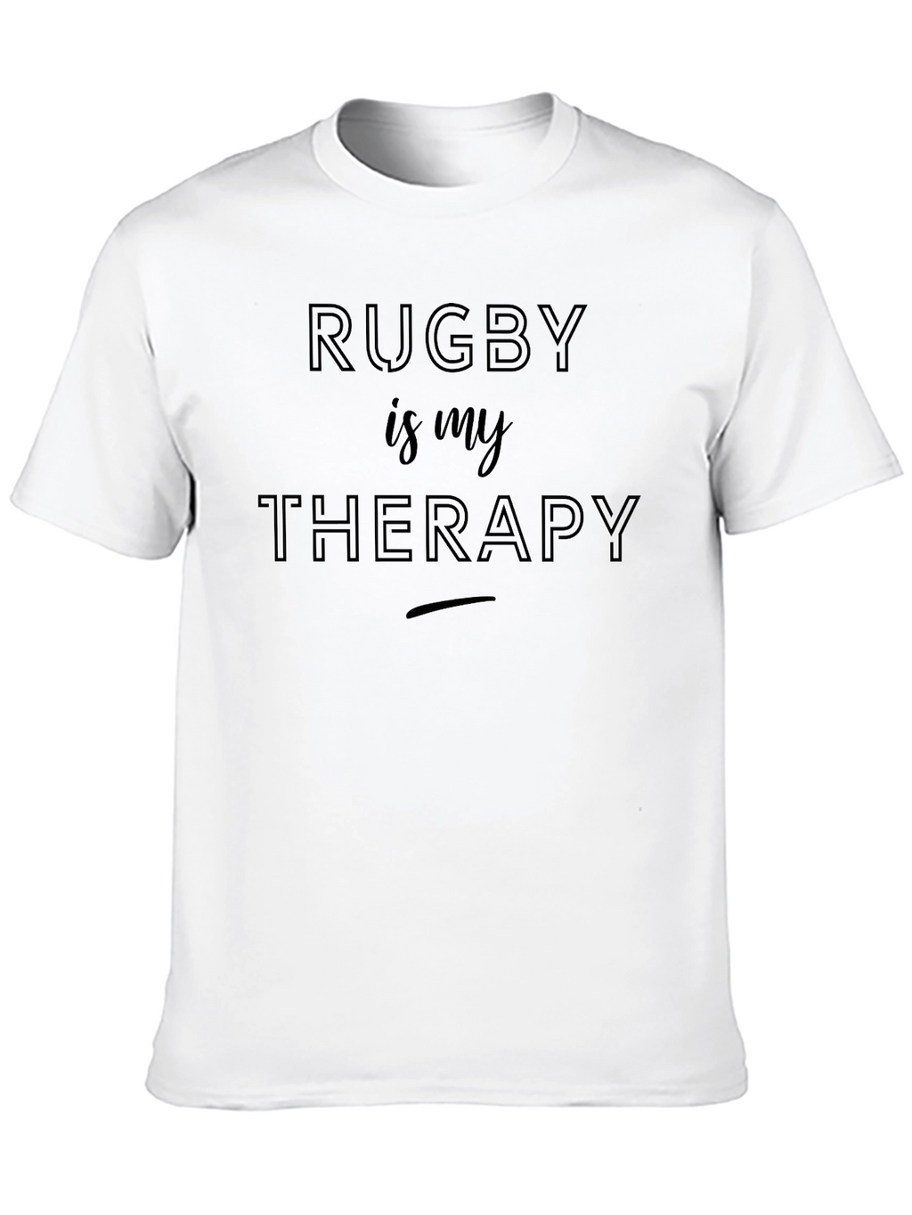 Rugby Is My Therapy Graphic Tee