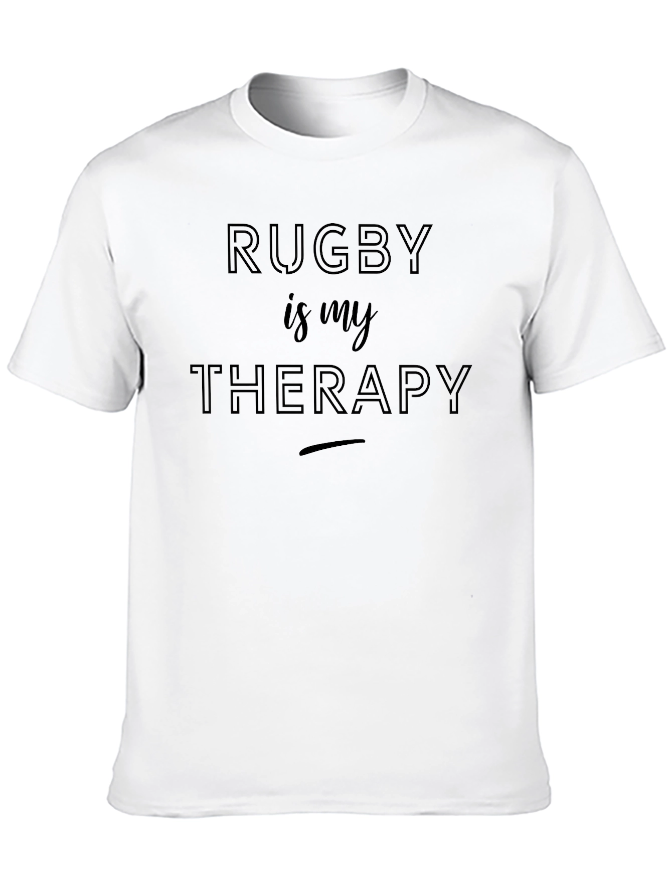 Rugby Is My Therapy Graphic Tee