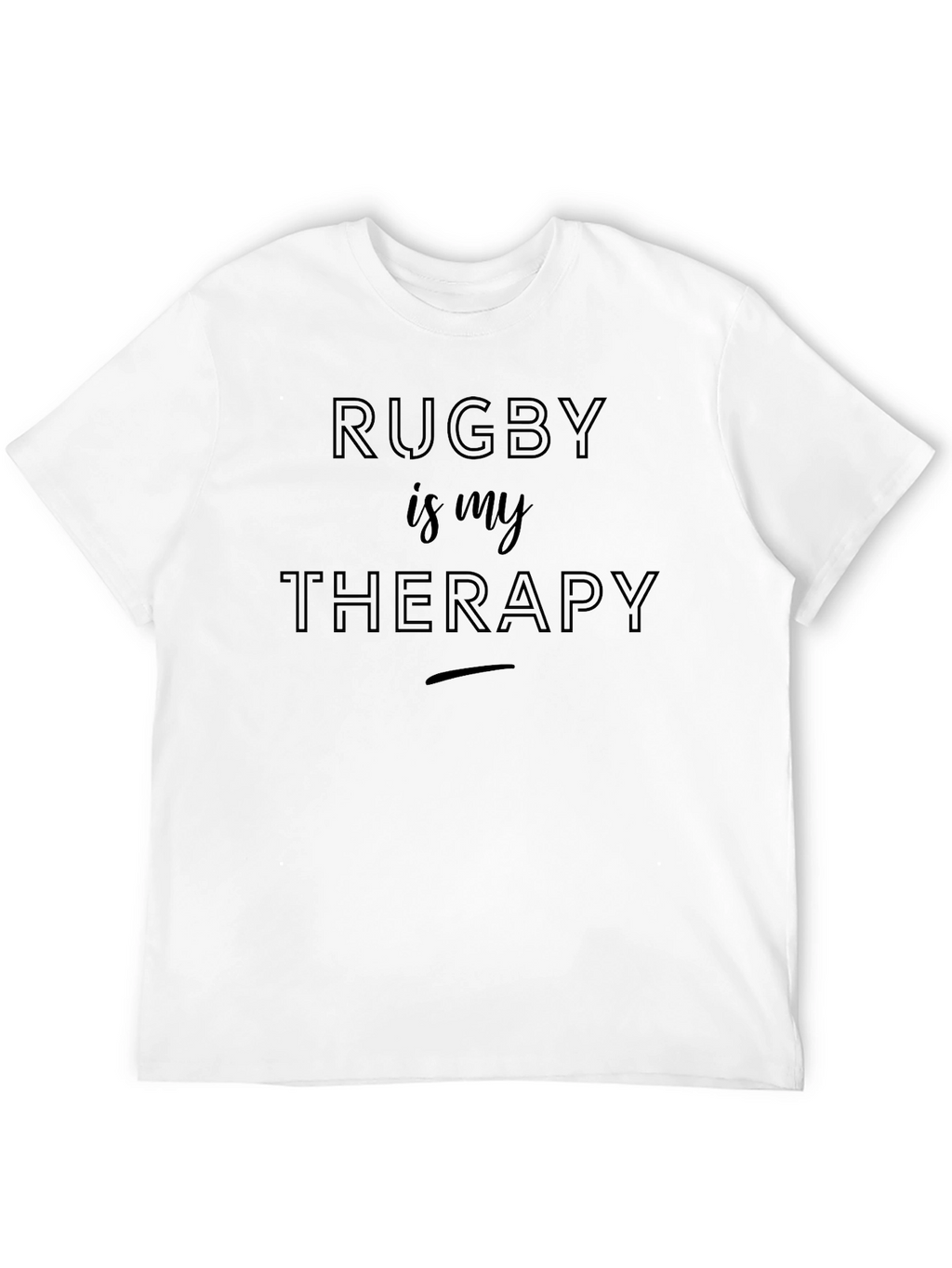 Rugby Is My Therapy Graphic Tee